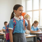 Cute kids water bottle with handle and secure lid