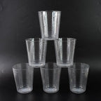 Crystal-clear Plastic Ringo Glass filled with chilled beverage on table