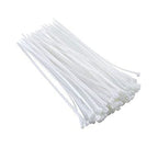 Several black 10-inch heavy-duty nylon cable ties, demonstrating their flexibility and strength.