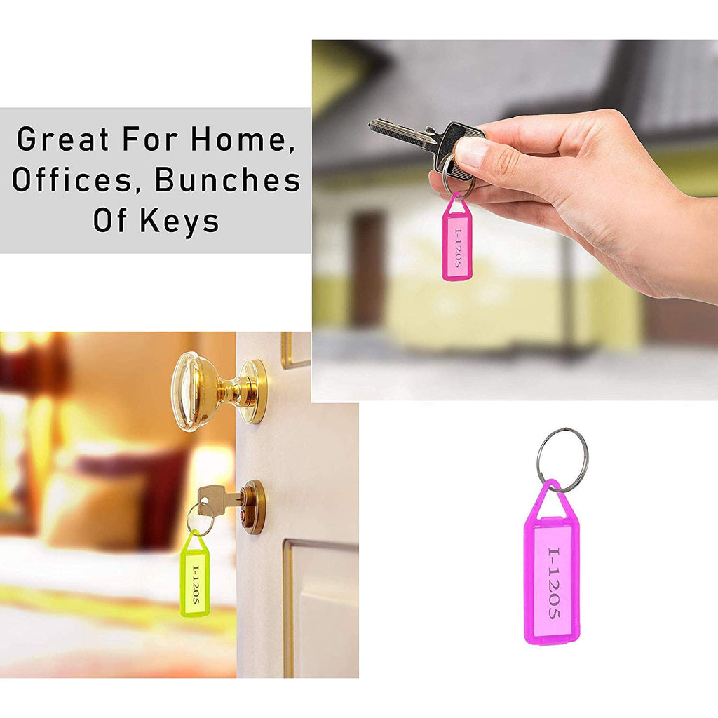 Quick organizer keychain tag with writable label and split ring
