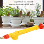 Adjustable water sprayer showing a wide spray pattern for coverage.