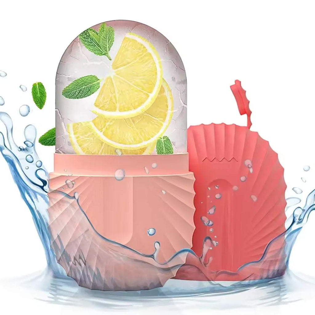 Reusable honeycomb ice cube tray to complement facial ice roller use