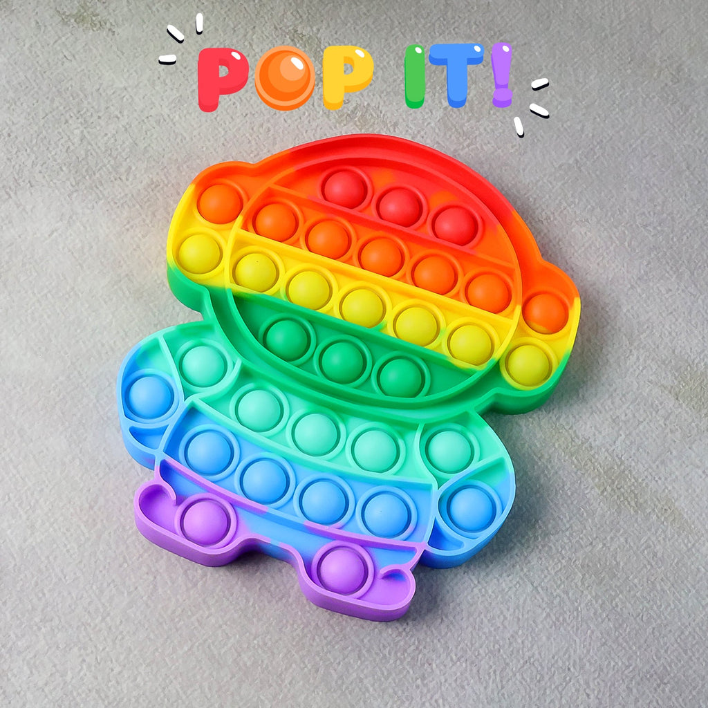 Silicone pop it toy featuring bubble poppers for sensory and hand exercise