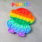 Silicone pop it toy featuring bubble poppers for sensory and hand exercise