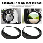 Blind spot mirror attached to car enhancing rear and side view visibility
