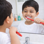 Baby toothbrush designed with soft bristles for sensitive gums