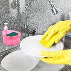 Easy-to-refill soap dispenser with a simple twist-off top for convenience.