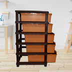 Plastic Home Storage Organizer drawers pulled out showing storage capacity