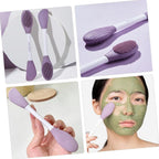 Detailed view of both ends of the silicone brush, highlighting its dual functionality.