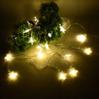 Flexible wire with warm white LED star lights plugged into USB power