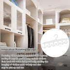 Organivo 12-hook tank top hanger made from durable material, hanging on a closet rod.