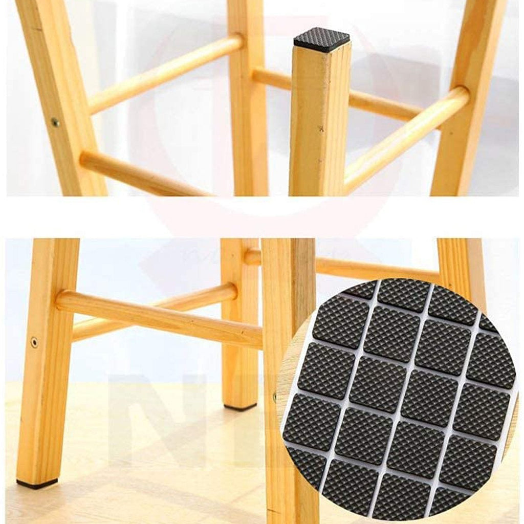 Pack of 18 square self-adhesive furniture pads ready for household use.