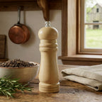 Elegant wooden pepper mill offering smooth manual grinding for fresh peppercorns