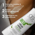 Packaging of OG Beauty Aloe Vera Body Lotion with SPF 30 protection
