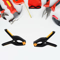 Two 3-inch heavy-duty spring clamps with yellow tips for screen repair.