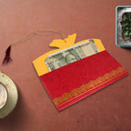 Back view of a beautifully crafted Shagun envelope showcasing its quality paper finish.