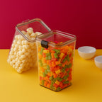 1700 ML BPA-free plastic food storage container filled with grains