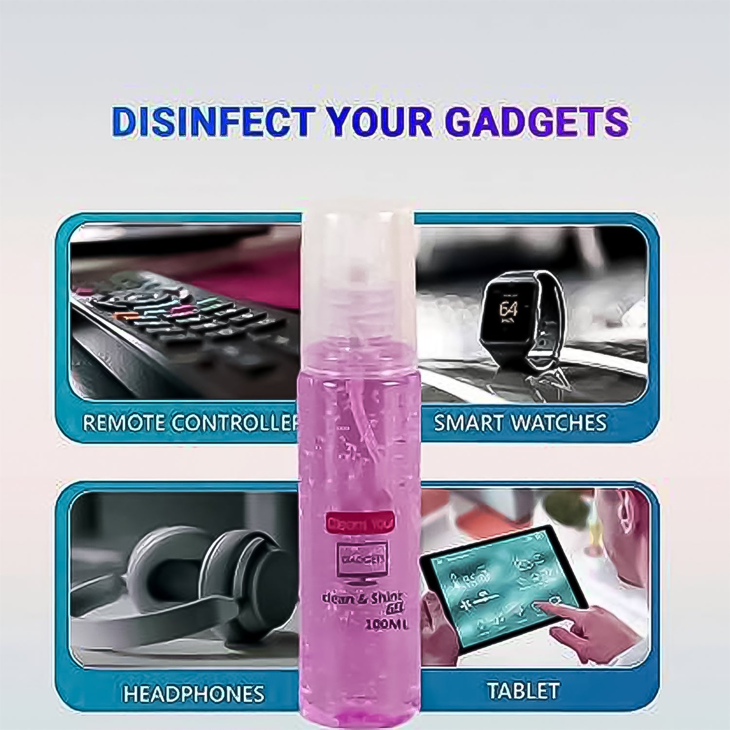 Application of PHOBIA Screen Cleaner Gel on a smartphone screen.