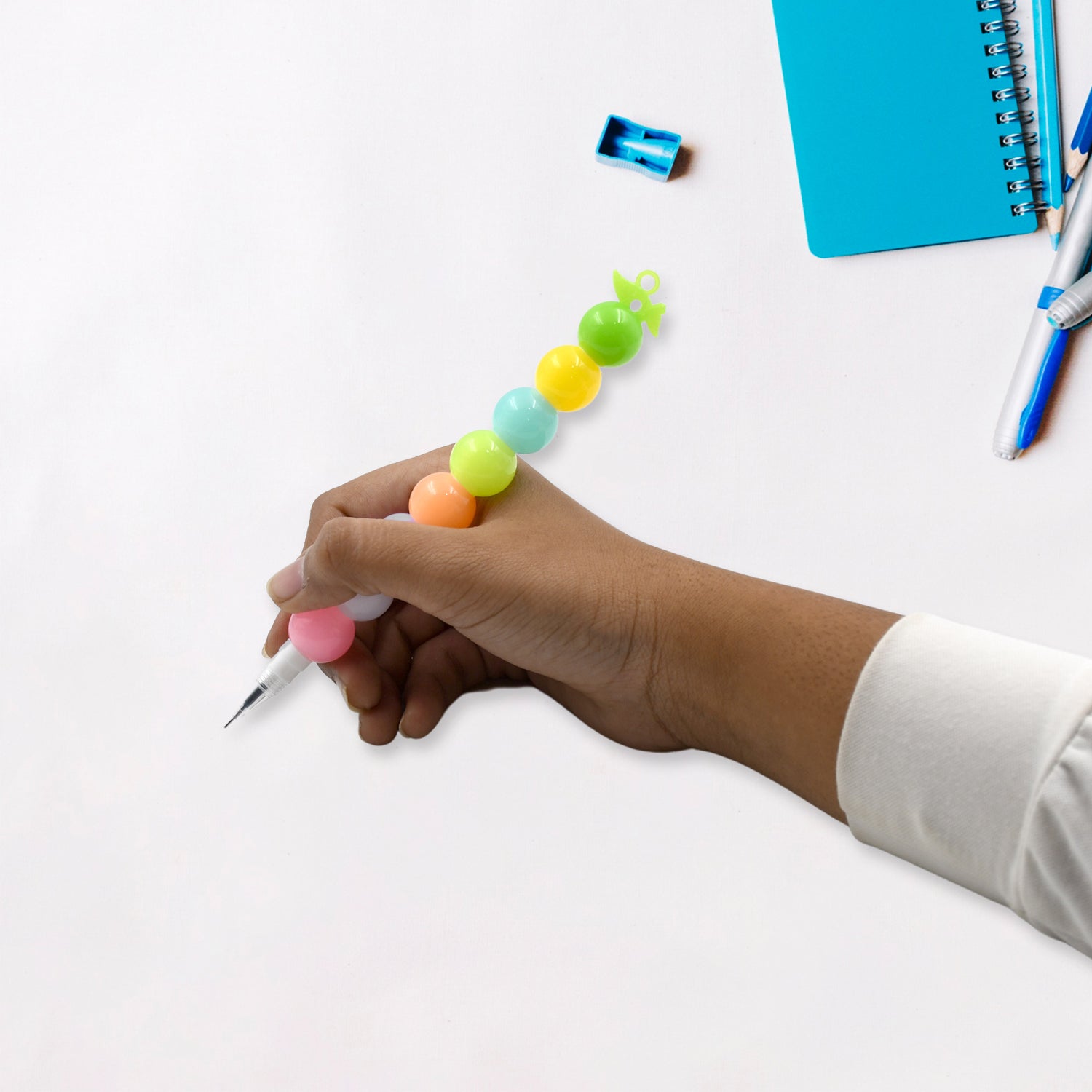 Group of fancy gel pens featuring unique pearl-like embellishments, perfect for gifting.