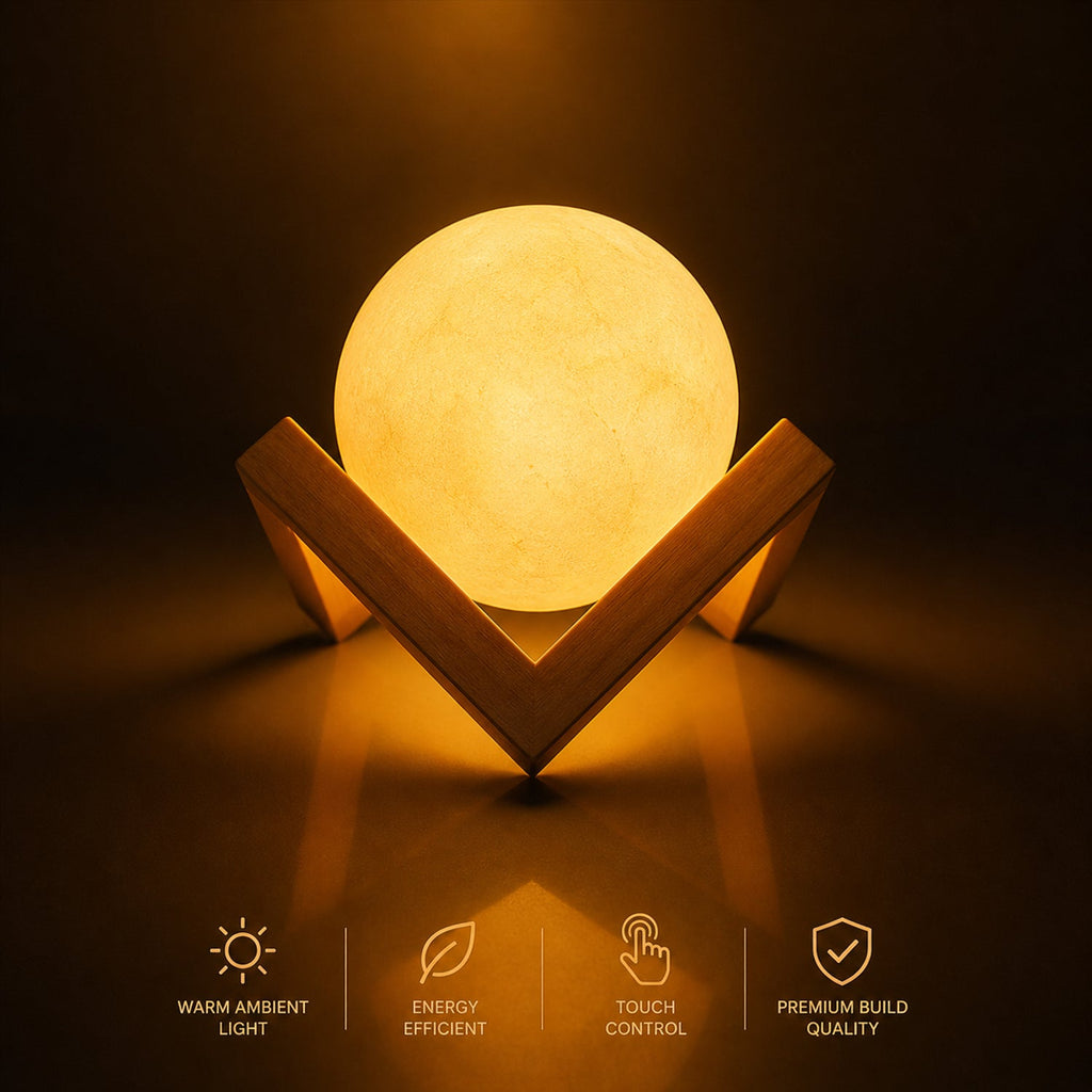 Glow moon light ideal for bedroom decor