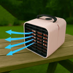 Modern mini air cooler fan front grille and controls
