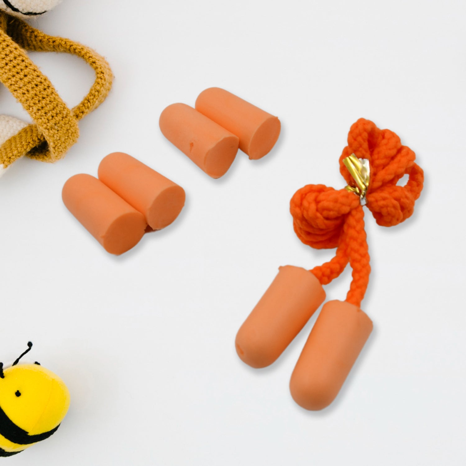 Person sleeping peacefully with noise cancelling earplugs.