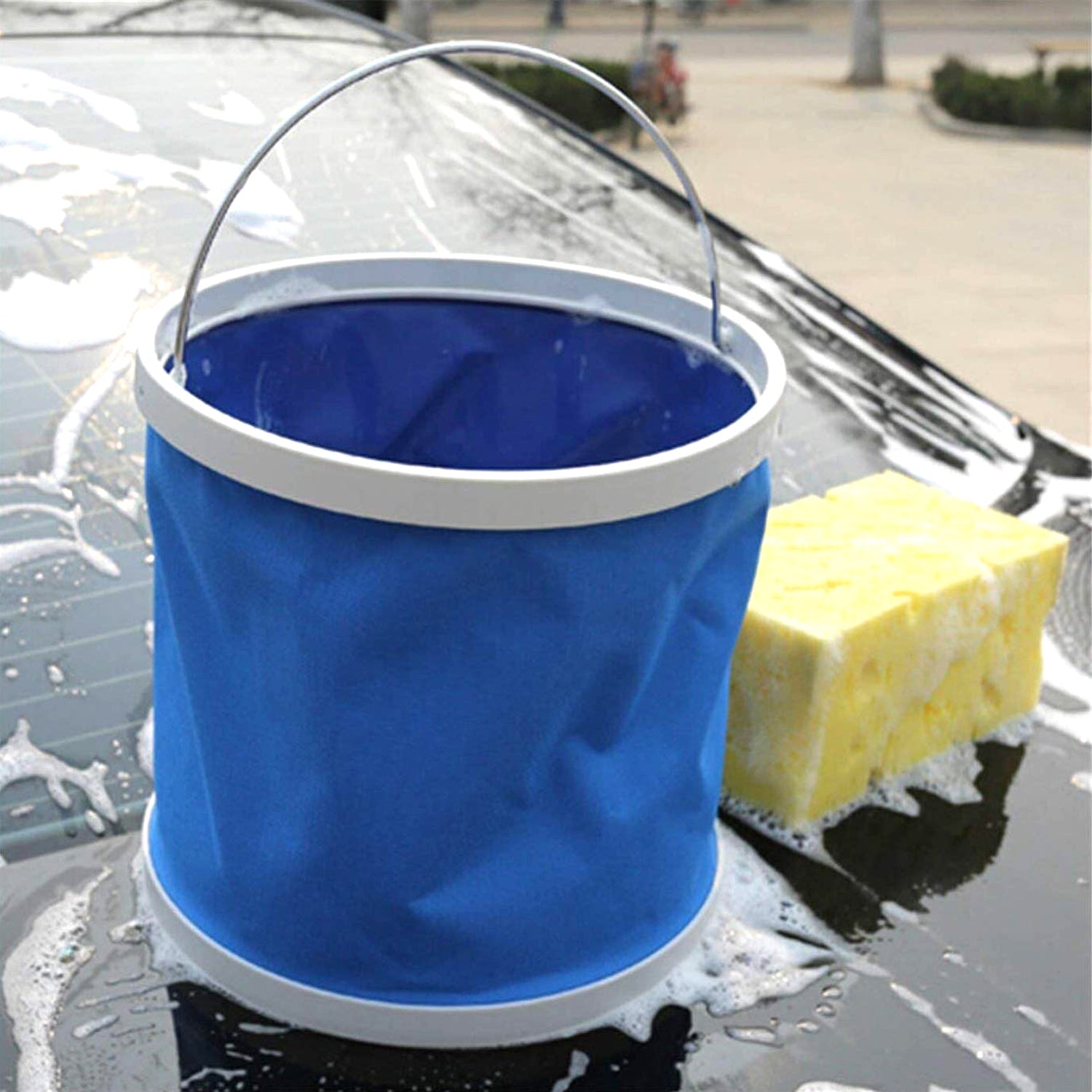 Car wash kit accessories assembled for vehicle care