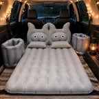 Car back seat with inflatable air mattress set for travel
