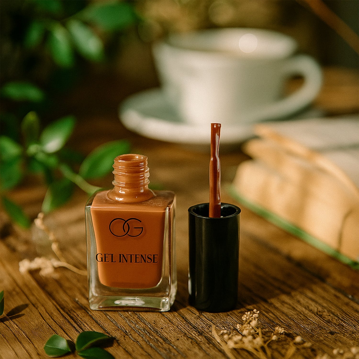 OG Beauty Cocoa Bliss gel intense nail lacquer with smooth application