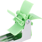 The durable stainless steel blades of the Quickslice watermelon cutter.