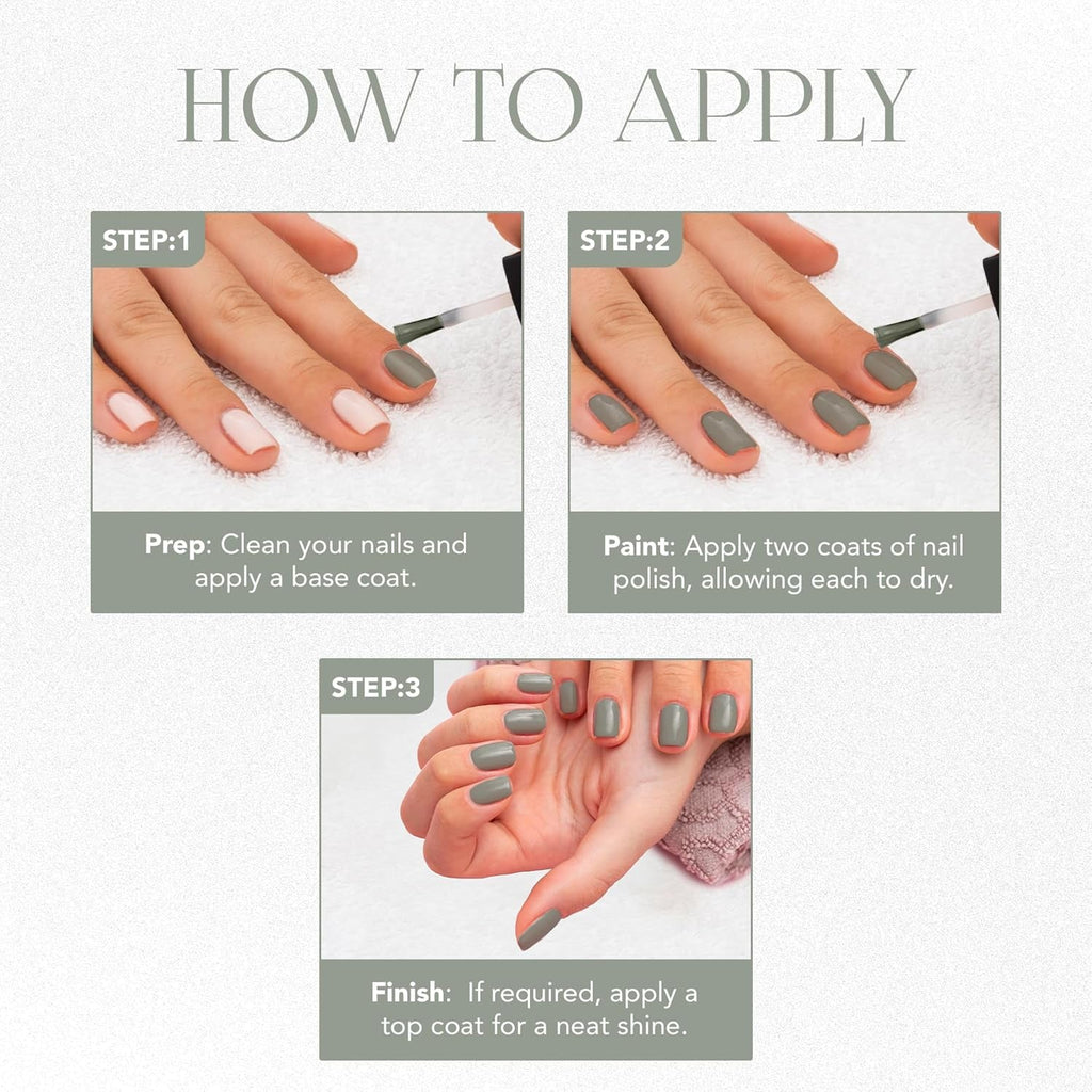 Elegant grey gel nail polish offering a smooth, chip-resistant finish