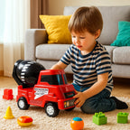 Toy construction vehicle mixer suitable for kids’ playtime