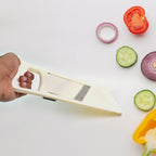 Various thin slices of vegetables demonstrating the multi-slice capability.