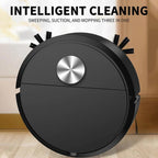 Close-up of Vacuum Cleaner Sweeping Robot showing side brushes and mop
