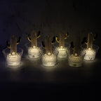 LED cactus flameless decorative candle lit with warm white flickering light