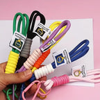 Assortment of colourful phone wrist straps, ideal for mobile phones and keys.