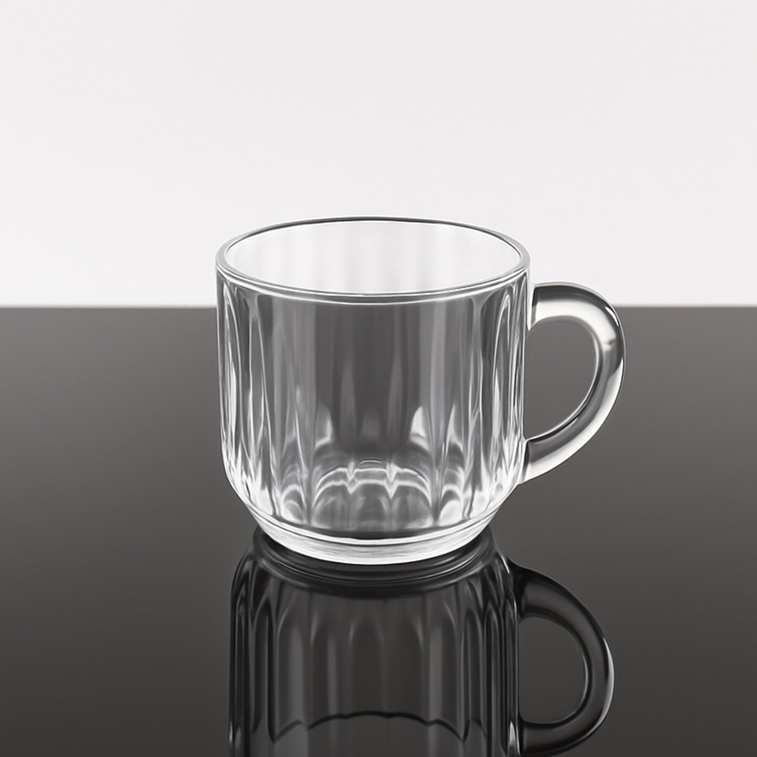 Transparent plastic tea cup filled with hot beverage, lightweight design