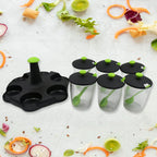 Miracle revolving spice rack with one jar removed, highlighting the detachable design for easy cleaning.