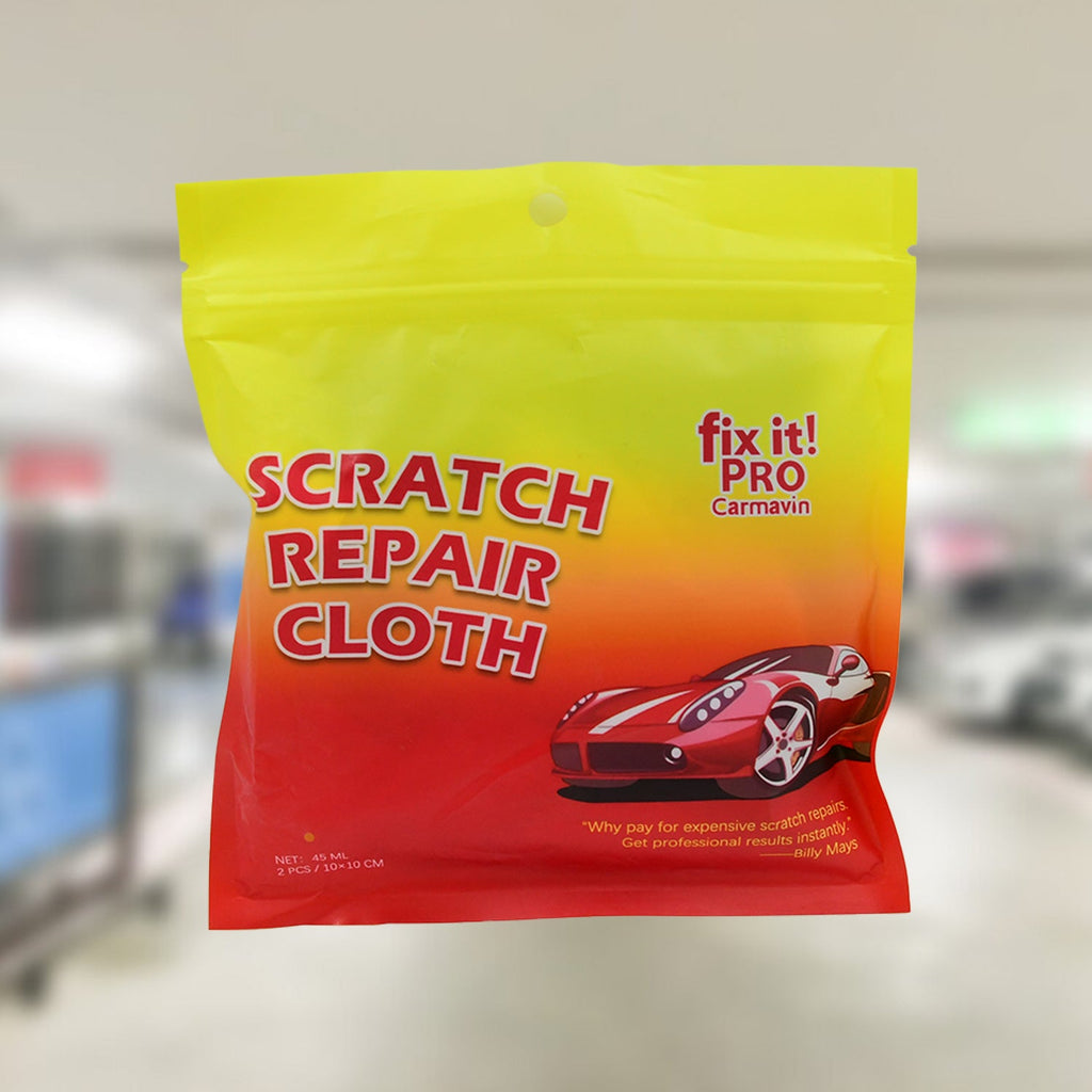 Protective gloves provided for safe application of the car paint repair solution.