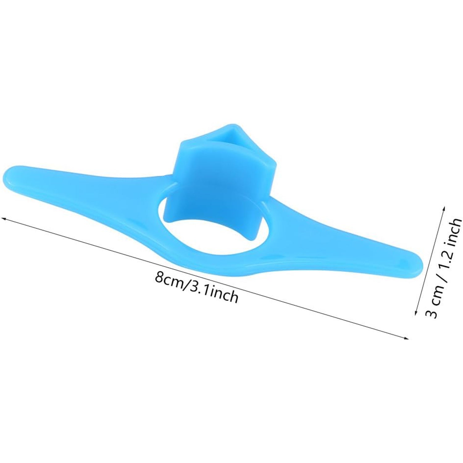 Detailed shot of the durable PP plastic thumb book support on a book.