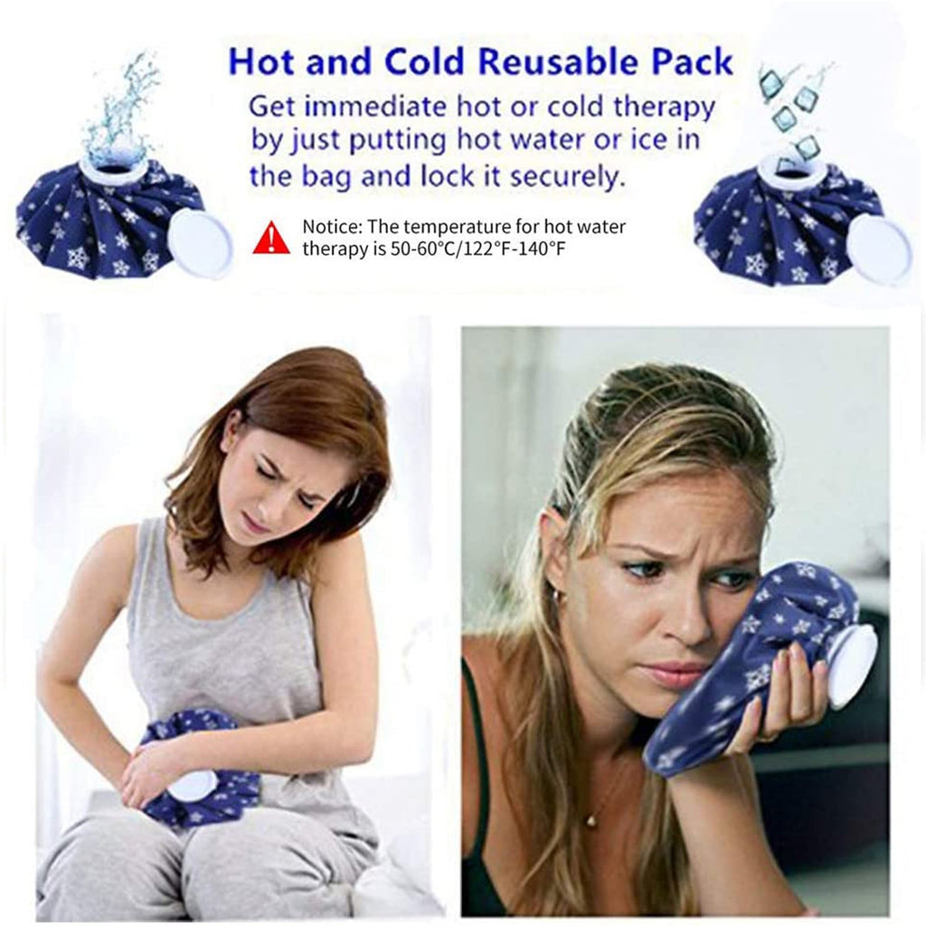Easy-to-use 9-inch ice pack for pain relief, suitable for quick application on any body part.