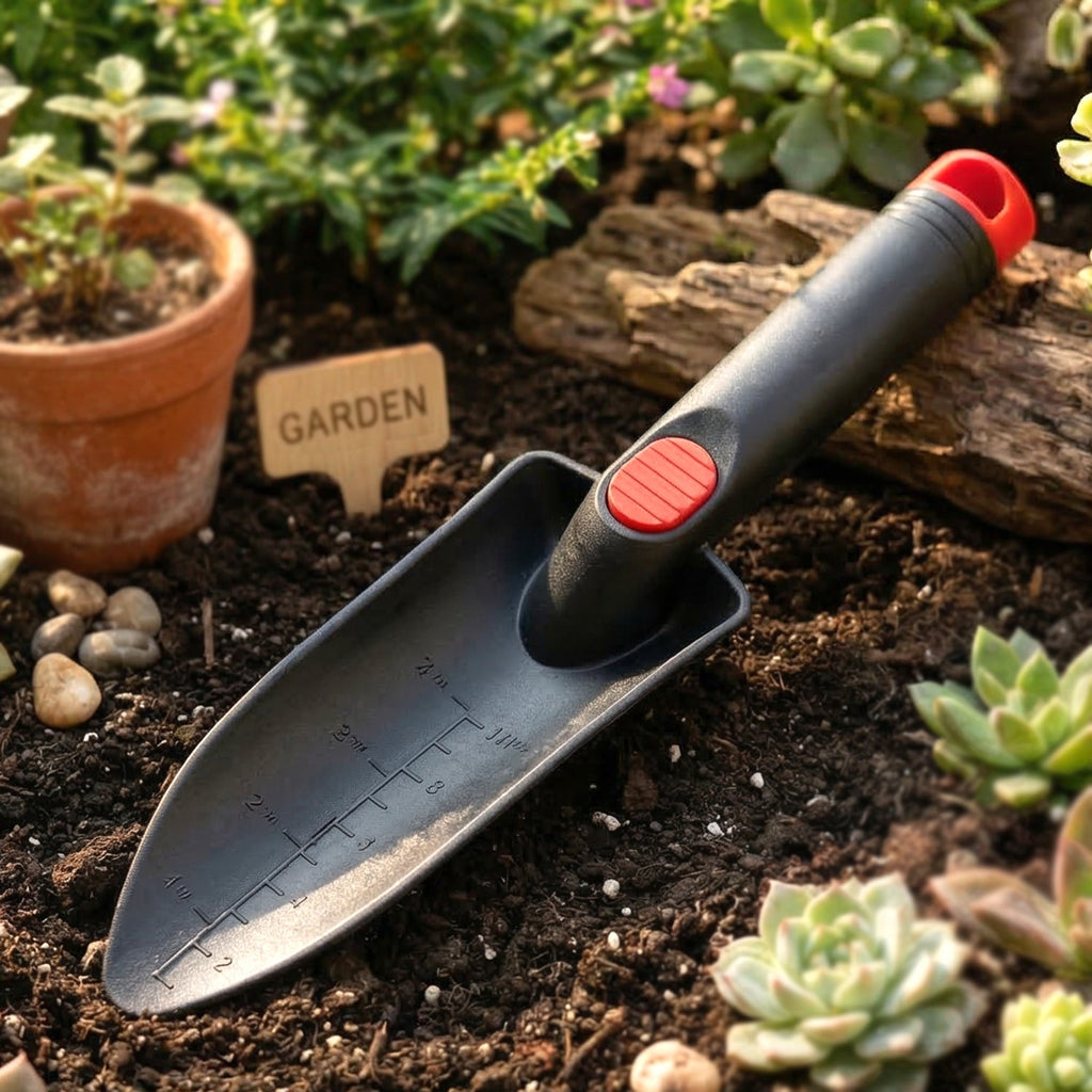 Lightweight hand garden trowel for gardening tasks