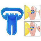 A person effortlessly tying balloons for festive party decorations using the handy tool.