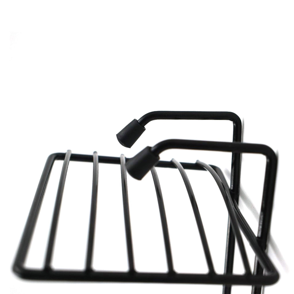 Elegant two-layer soap rack with a clean, functional design.
