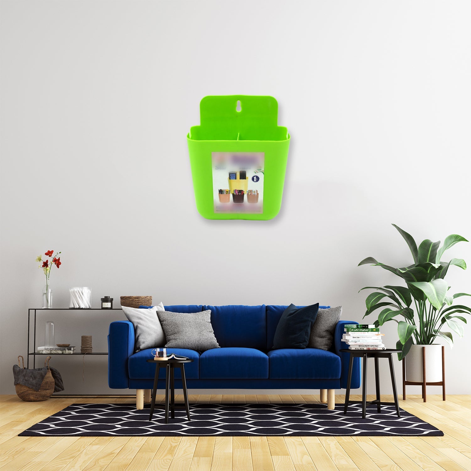 Stylish GlimmerHome wall holder in a clean, minimalist interior setting.