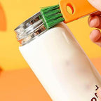 Slender hook tool for reaching narrow crevices and disassembling bottle parts.