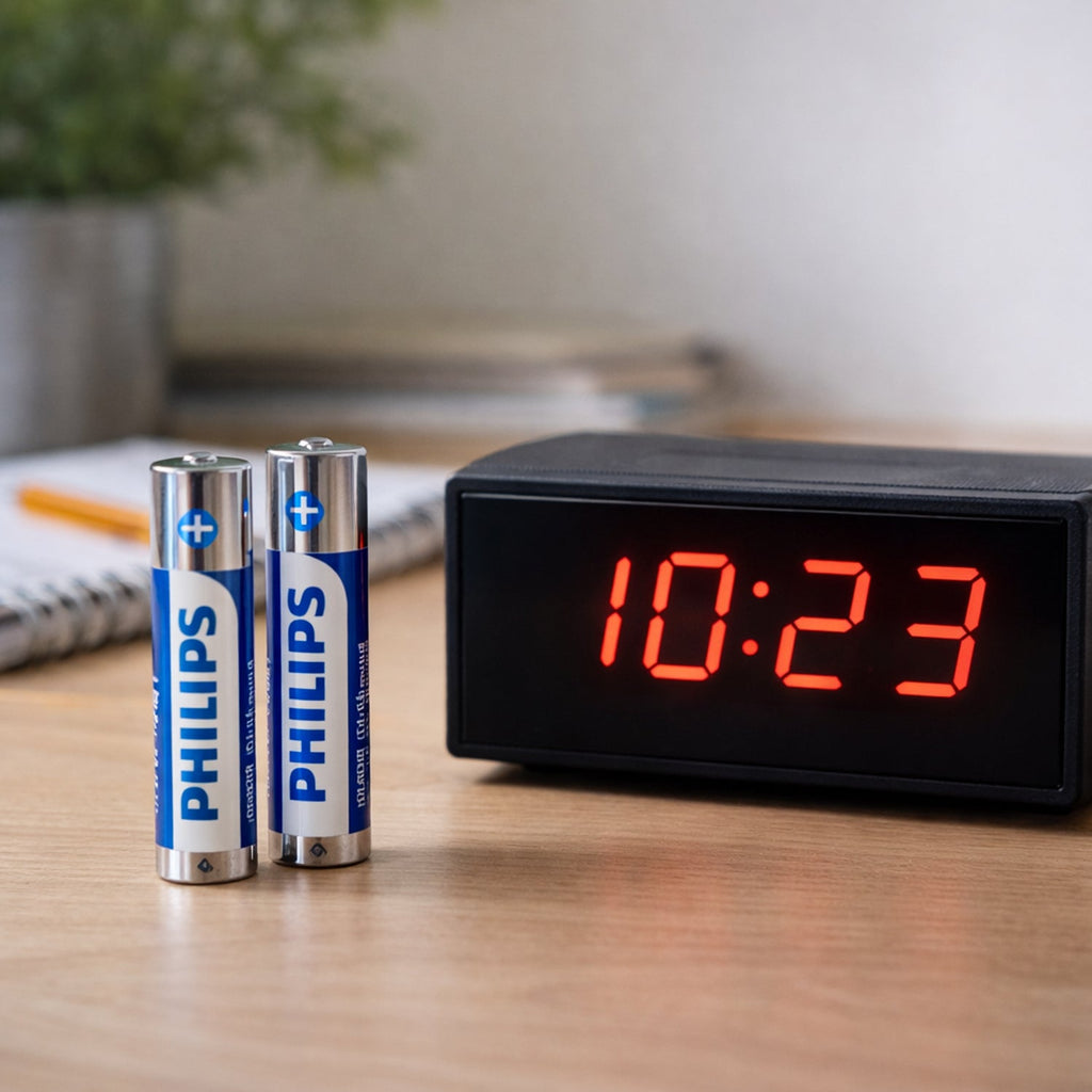 Side perspective of AAA ultra alkaline battery highlighting design