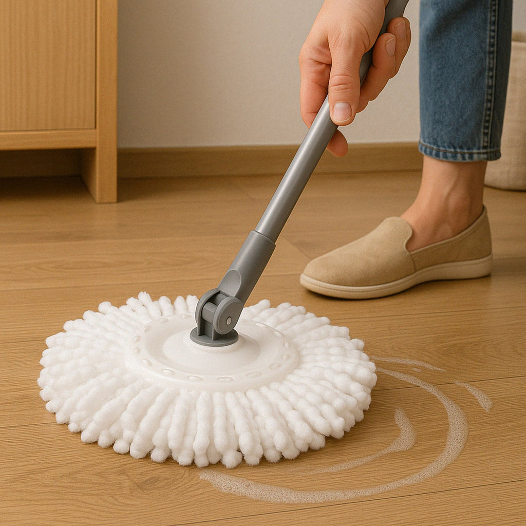 Flexi mop refill pad with microfiber strands for efficient dust trapping