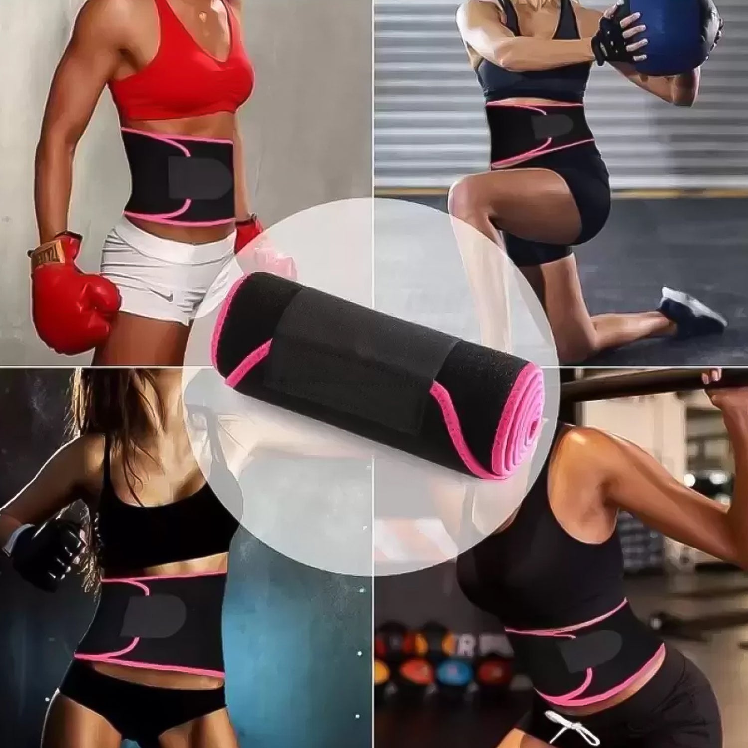 Packaging for the Indo Glow Waist Support Belt, highlighting product details.