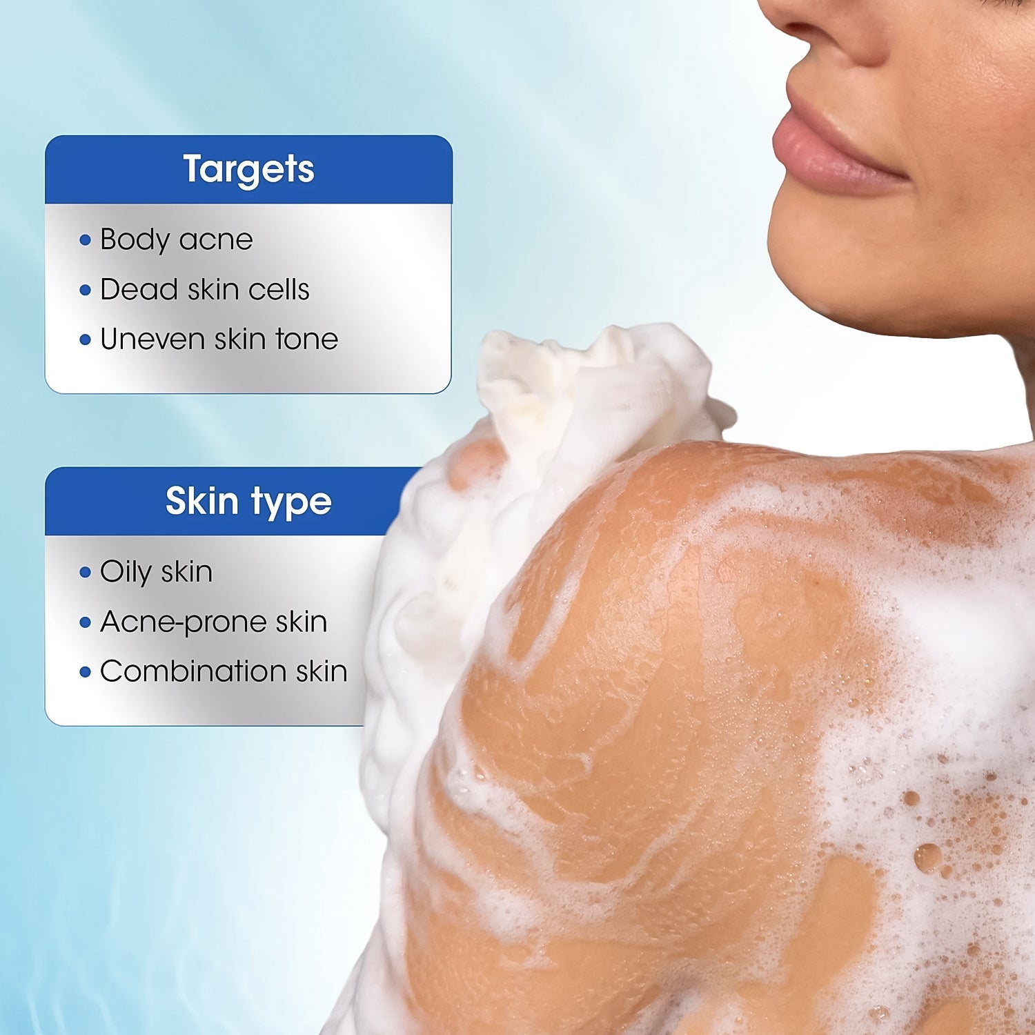 Dermatologist-inspired exfoliating body wash with salicylic acid